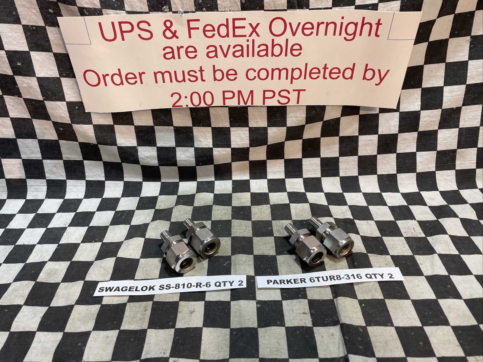 SWAGELOK SS-810-R-6, PARKER 6TUR8-316, REDUCER 1/2″ X 3/8″, LOT OF 4 #163913
