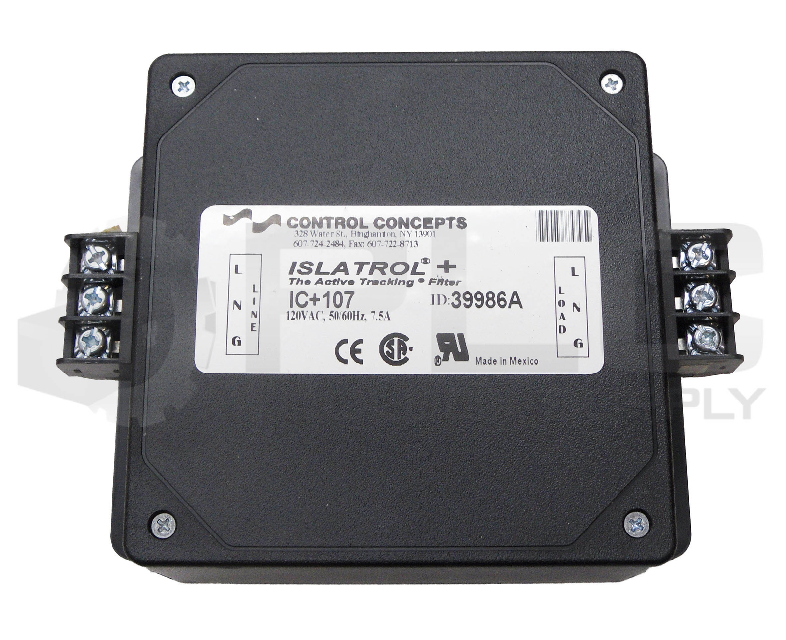 NEW CONTROL CONCEPTS IC+107 ACTIVE TRACKING FILTER 120VAC 50/60HZ 7.5A
