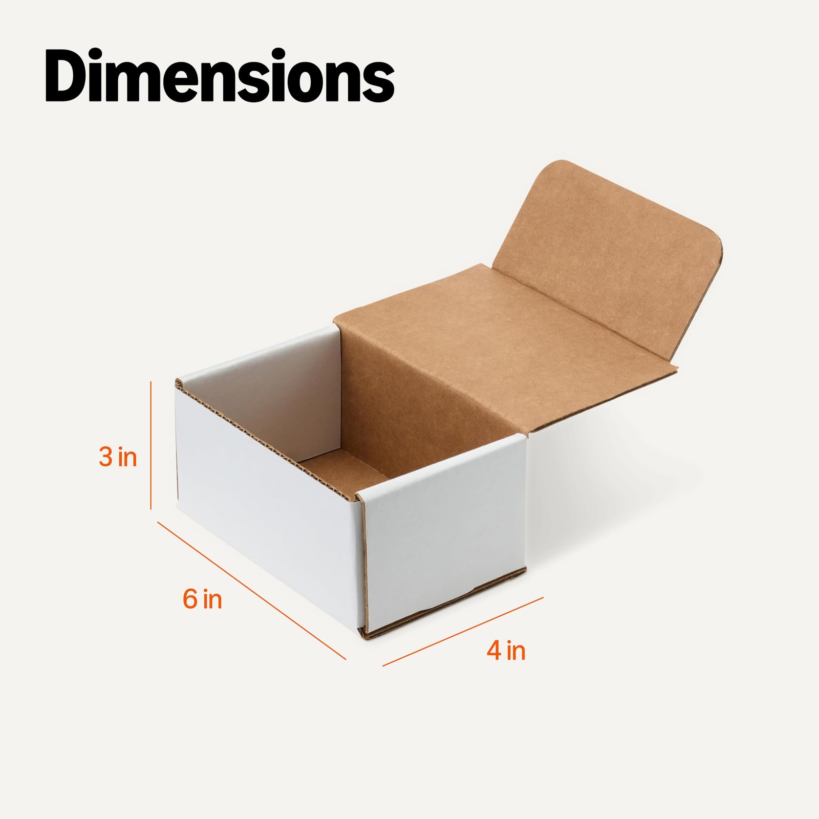 Amazon Basics Cardboard Shipping Mailer Boxes, 6″ x 4″ x 3″, White, 50-Pack