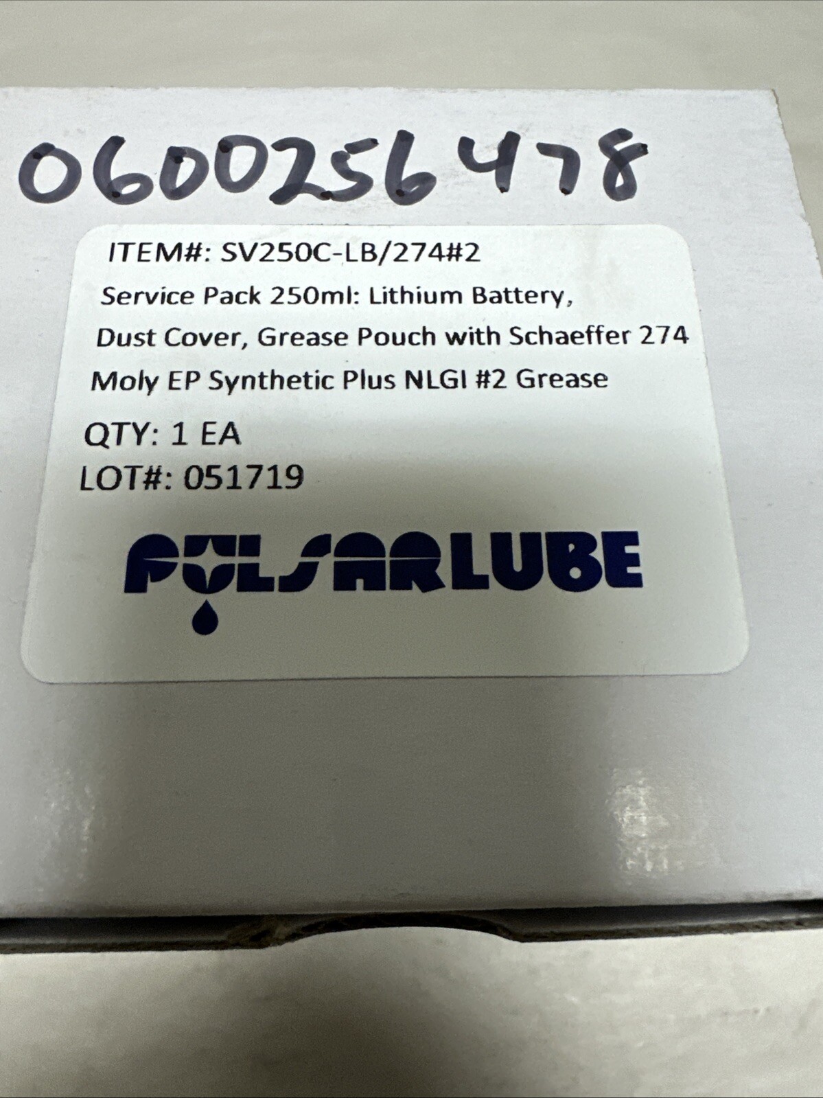 Pulsarlube.SV250C-LB/275#2,Lubricator Service Pack