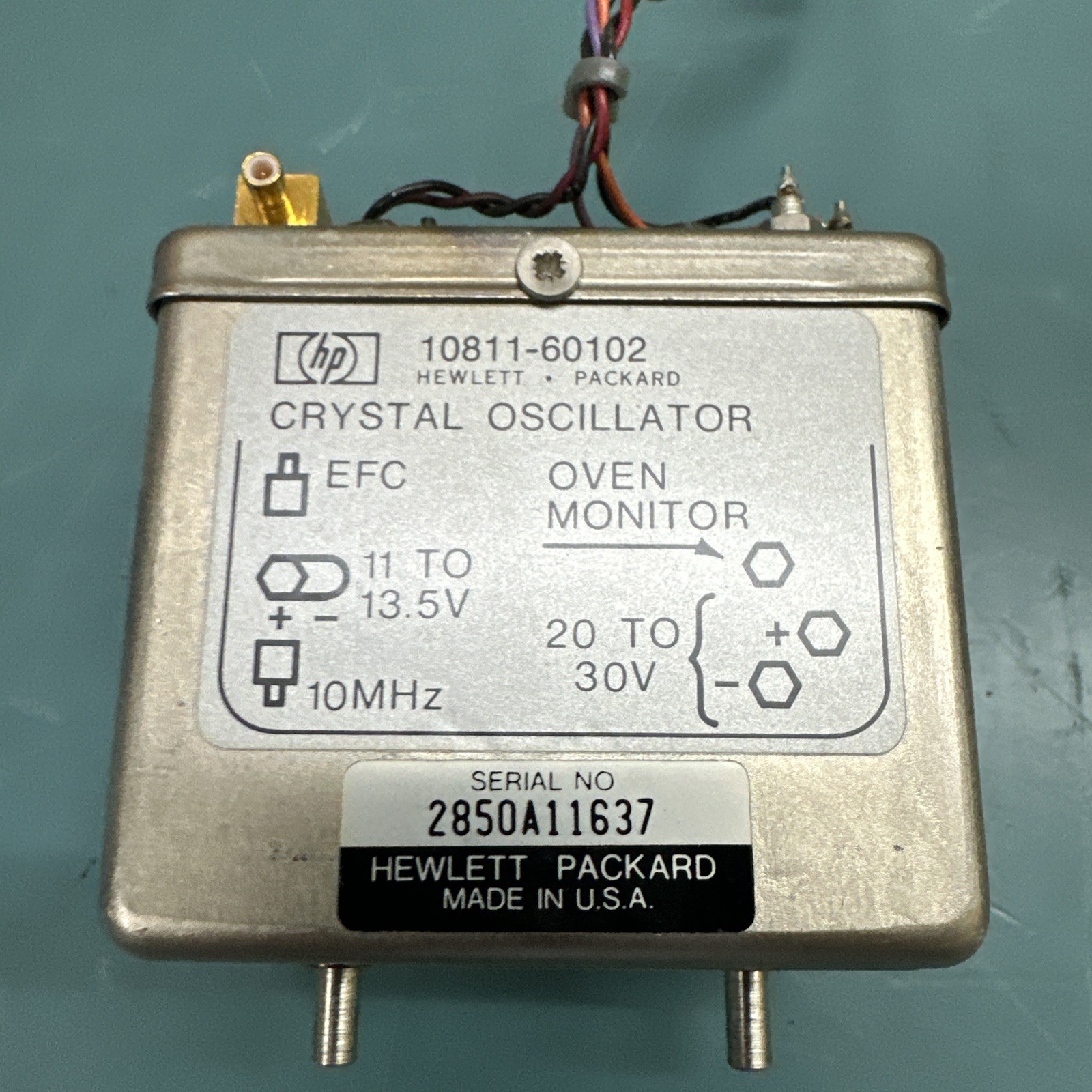 HP 10811-60102 10 MHz OCXO Oscillator , 11 to 13.5 V Tested! Upgraded to 3010