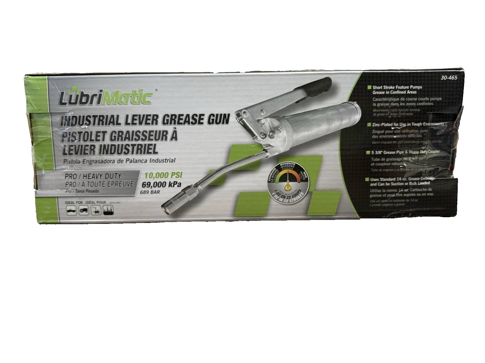 Lubrimatic Industrial Extreme Duty 10,000 PSI Grease Guns 30-465
