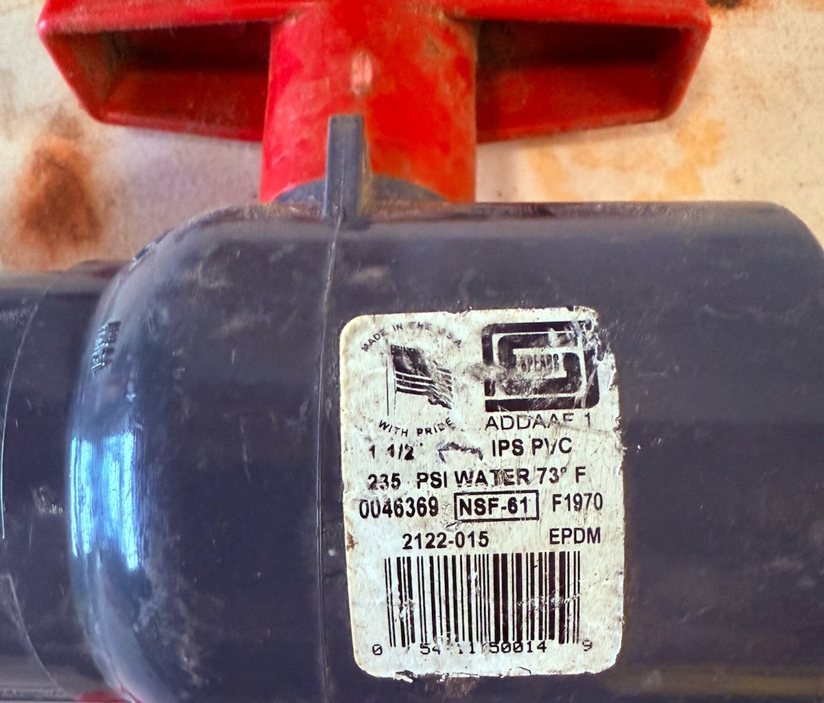 Spears 2122-015 1-1/2 PVC Compact Ball Valve SOC EPDM Please Read Description