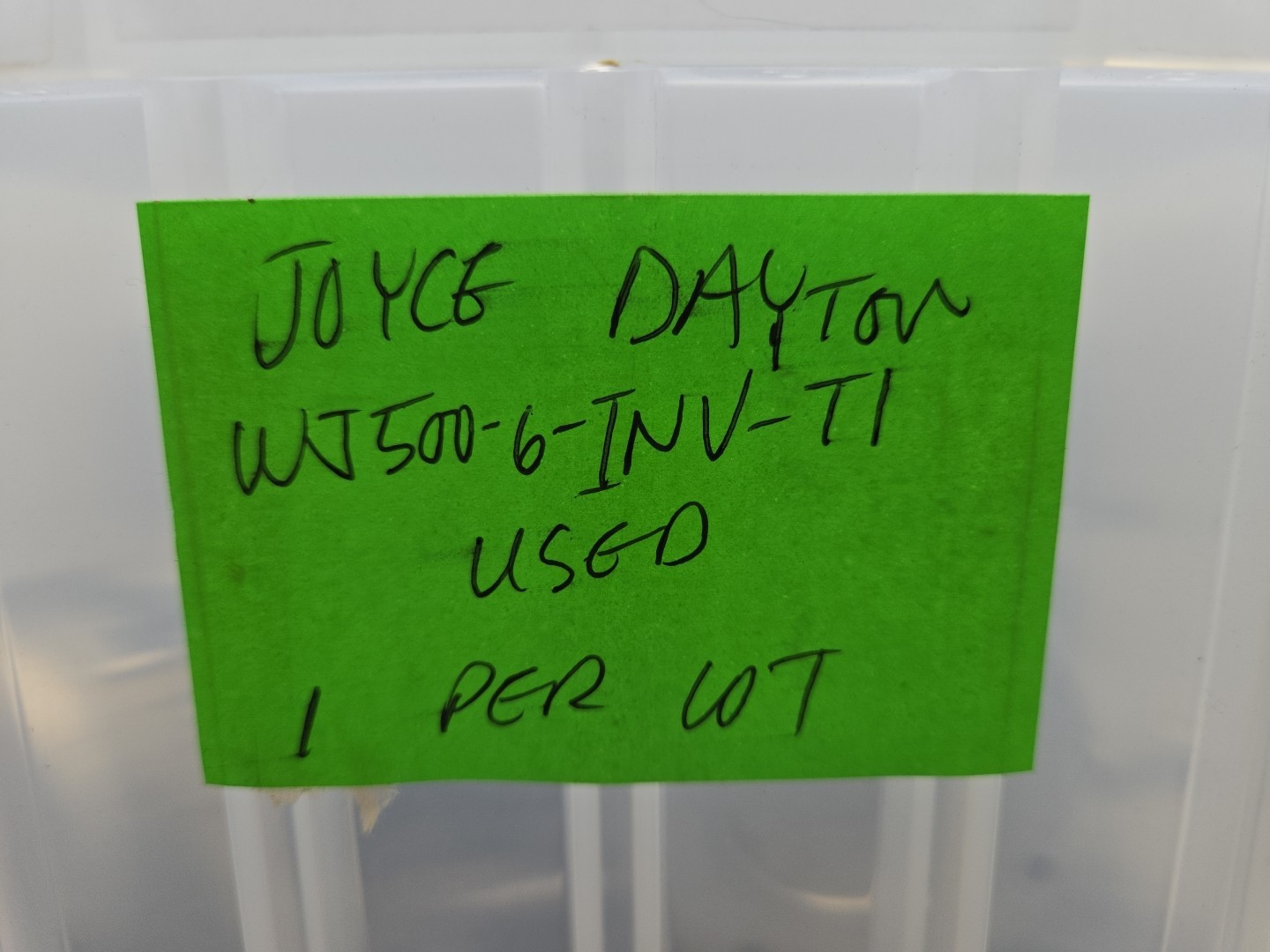 Joyce Dayton WJ500-6-INV-T1 Machine Screw Jack 5:1 Ratio WJ500ITN Used