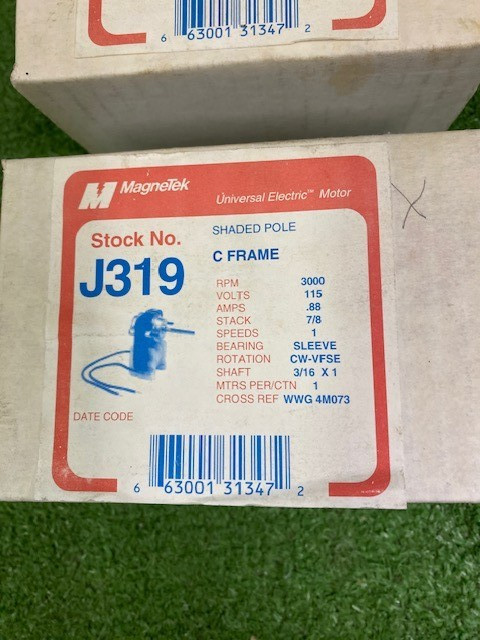 Magnetek J319 Shaded Pole C Frame 3000RPM 115V .88A 1 speed Shaft 3/16″ x 1″