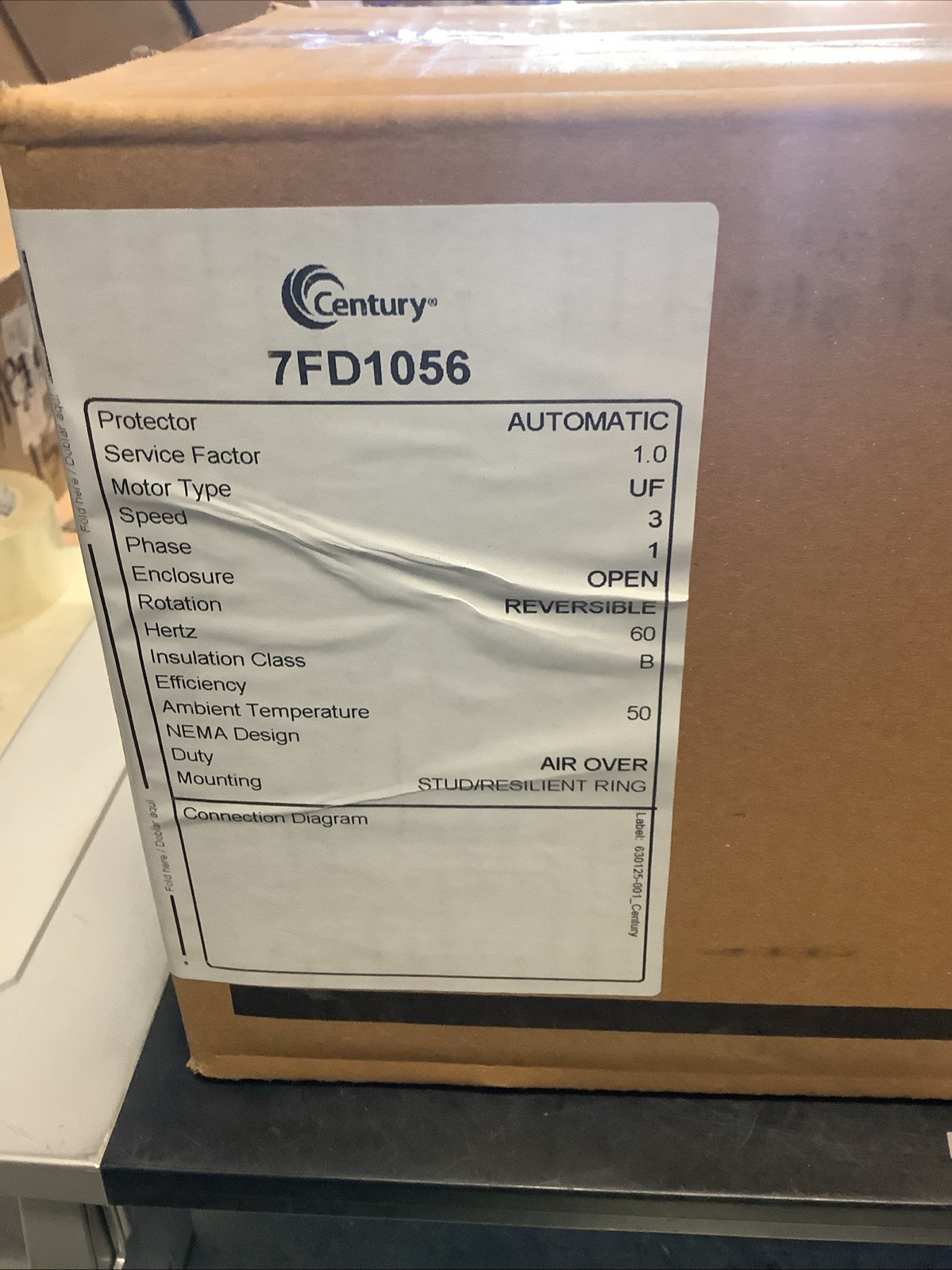 Century 7FD1056 – Motor 1/2HP, 277V, 48Y Frame