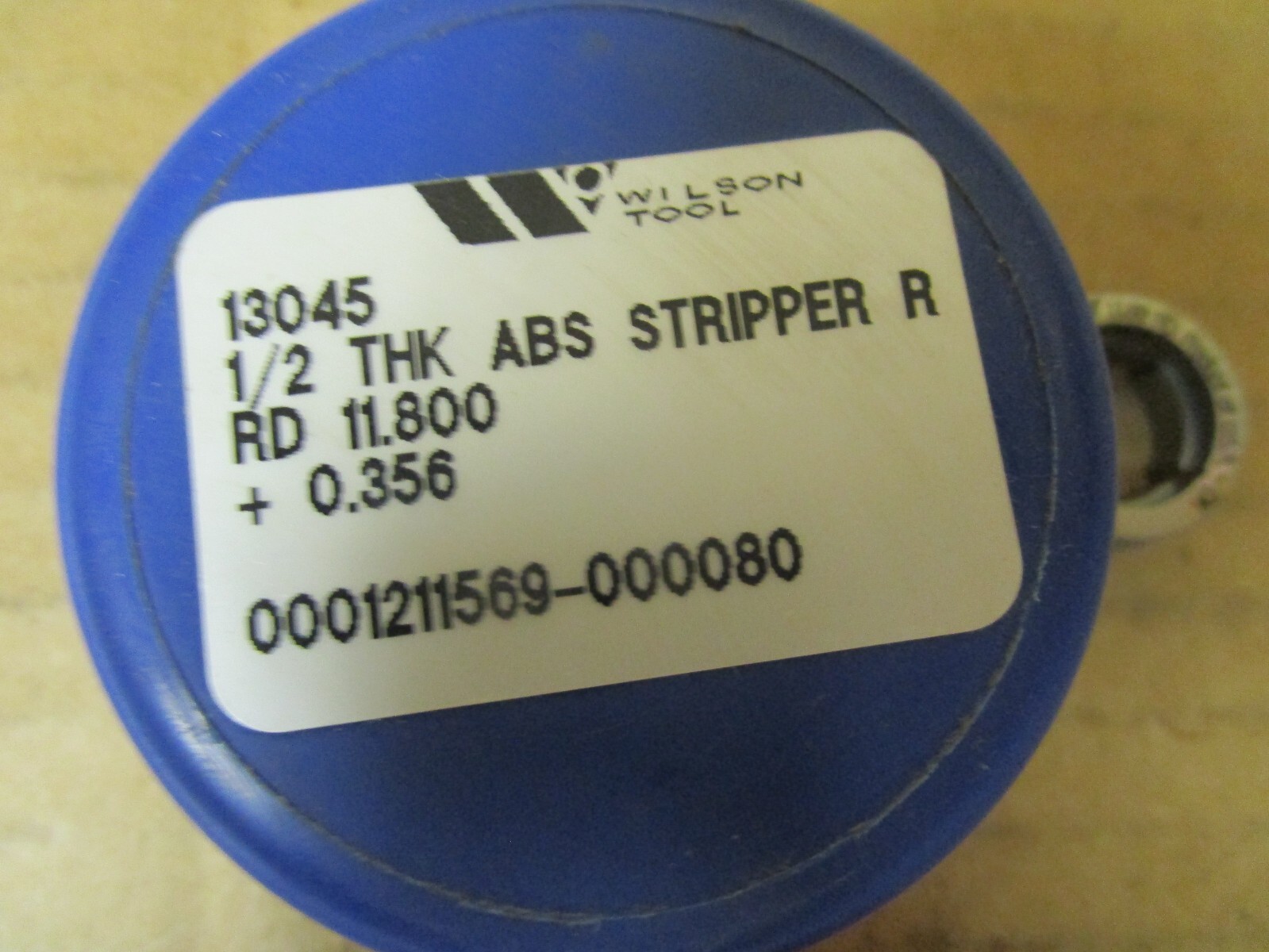 NEW WILSON TOOL 13045 1/2 THK ABS STRIPPER R RD 11.800 + 0.356