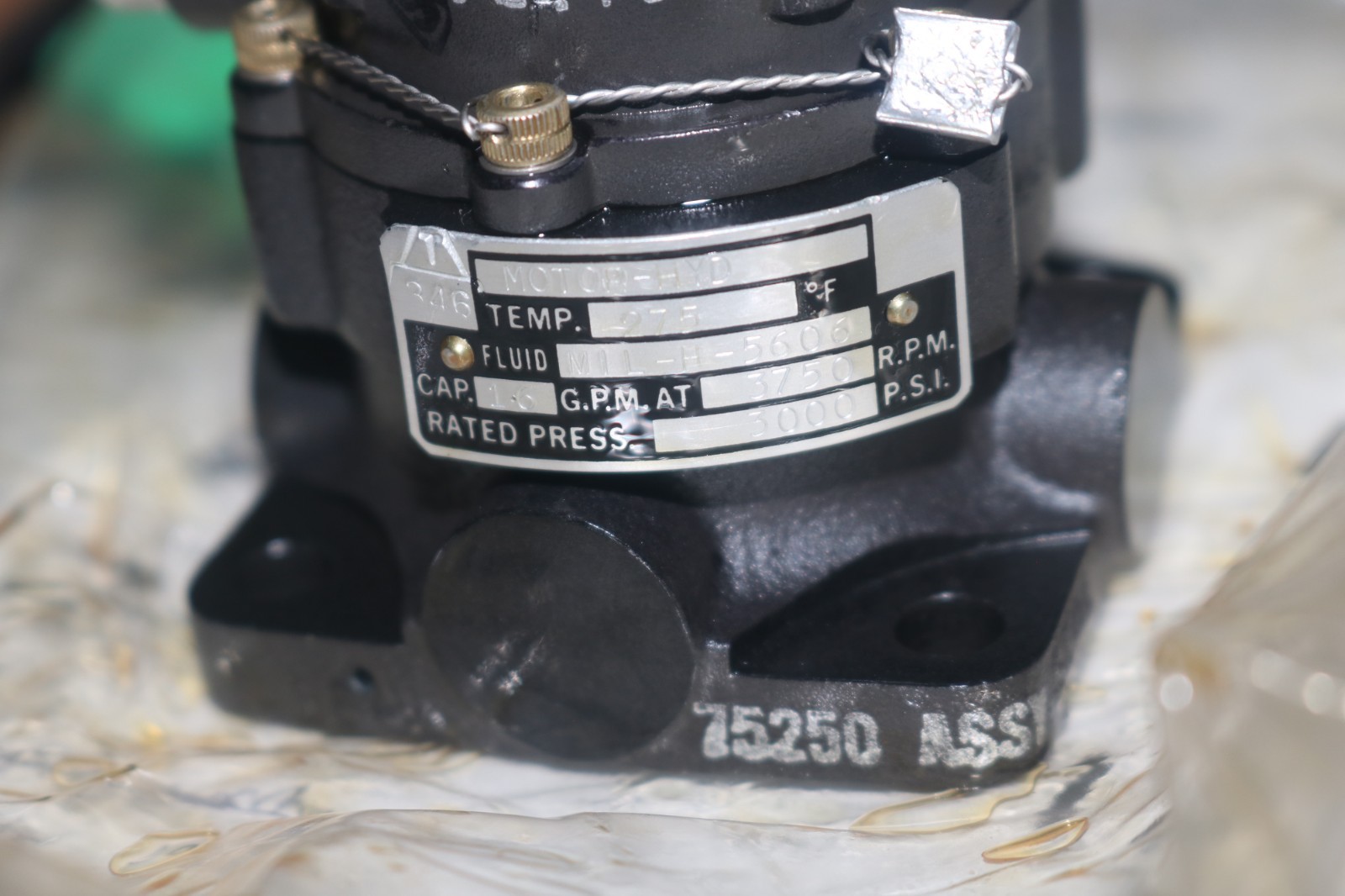 NOS ABEX Hydraulic motor pump AMO-5C-29A 3000 PSI Parker 58106 Aircraft