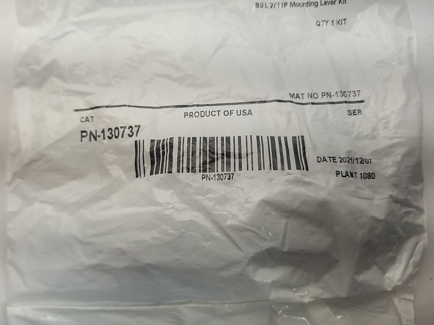 NOS ALLEN BRADLEY PN-130737, BUL2711P MOUNTING LEVER 4 PIECE KIT NEW