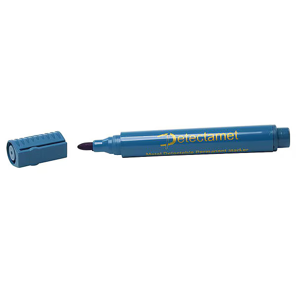 Metal Detectable Permanent Marker, Blue Color Family, 10 PK
