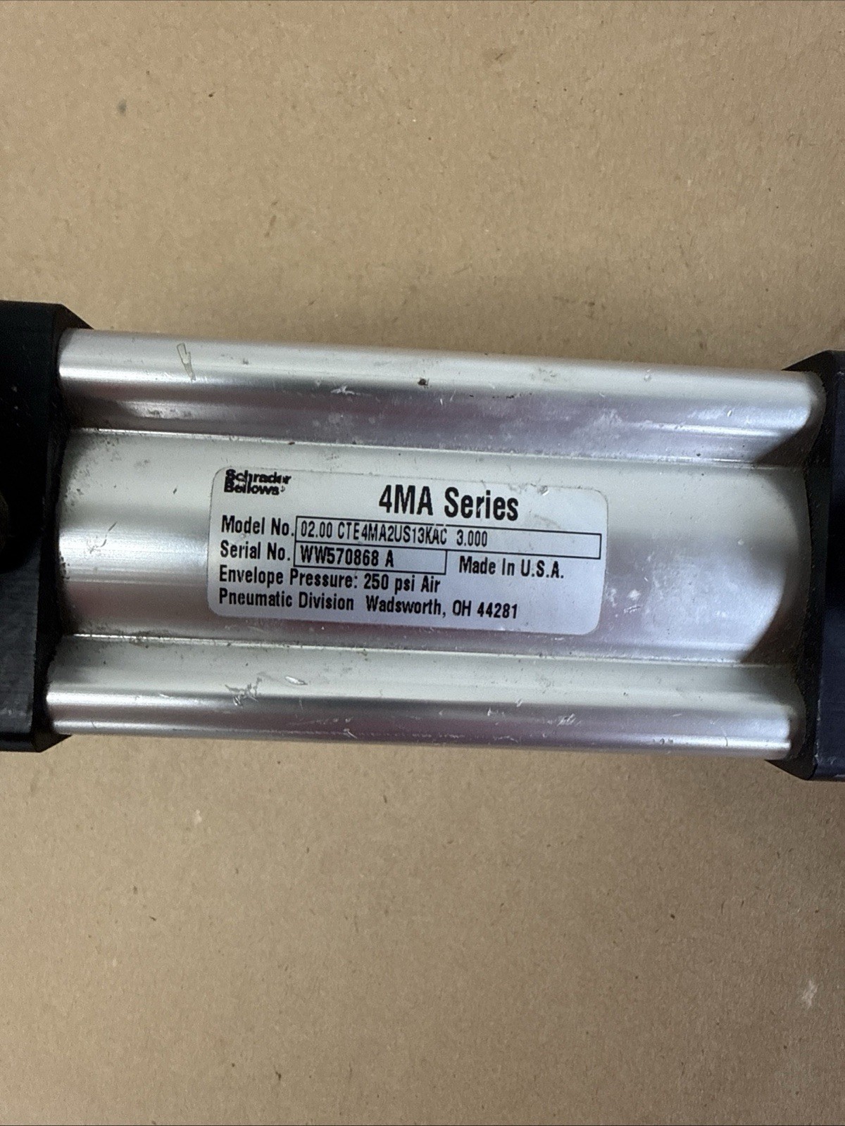 SCHRADER BELLOWS 4MA 02.00 CTE4MA2US13KAC 3.000