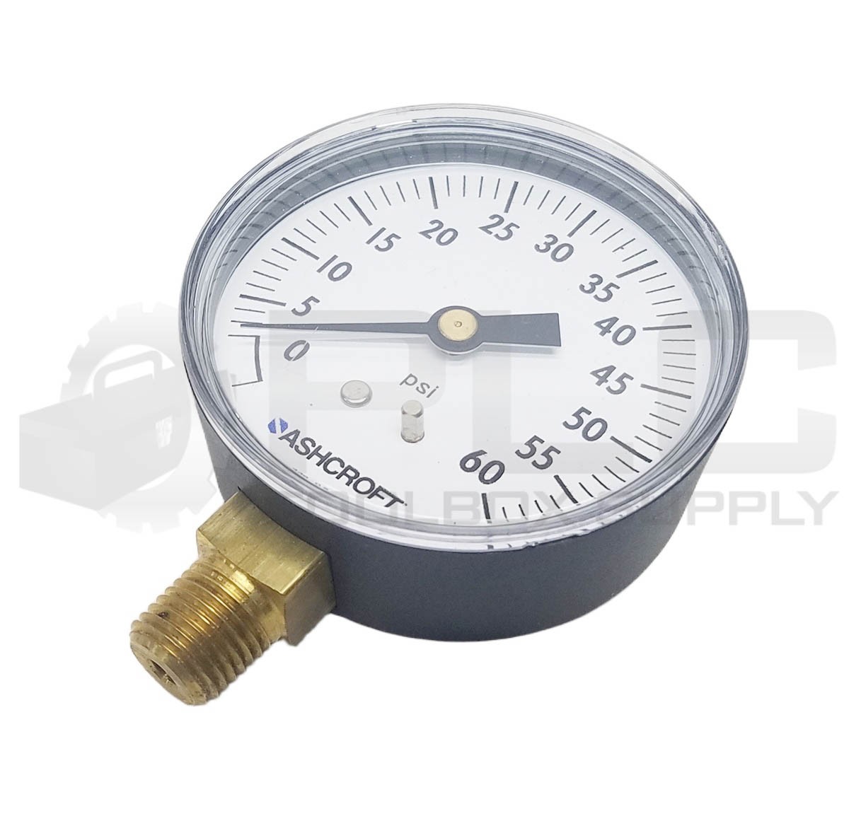 LOT OF 3 NEW ASHCROFT 25W1005PH 02L 60# GAUGE SIZE: 2-1/2, 1/4NPT 0-60PSI