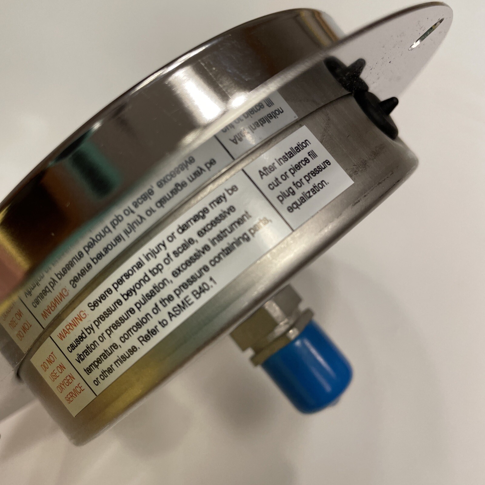 NEW REOTEMP AISI 316SS TUBE AND SOCKET 30 PSI PRESSURE GAUGE