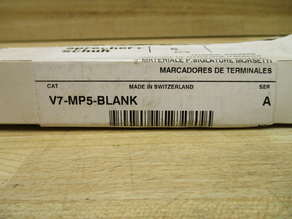 Sprecher+Schuh V7-MP5-BLANK Terminal Markers V7MP5BLANK (Pack of 30)