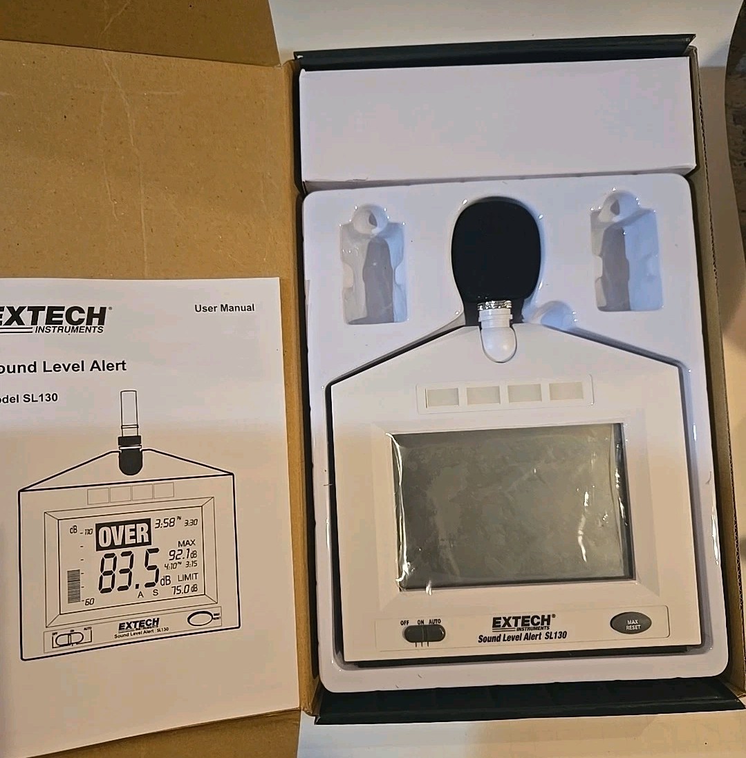 Extech SL130W – Sound for Level for Alert with Alarm White