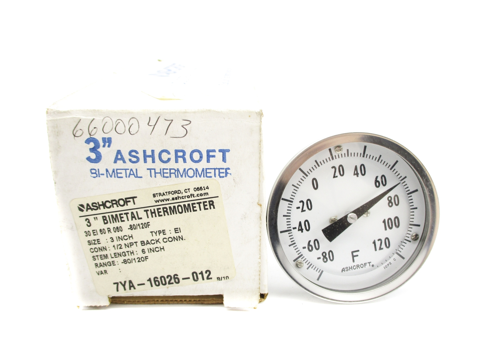 ASHCROFT 30EI60R060-80/120F -80/120F 3″ NSMP