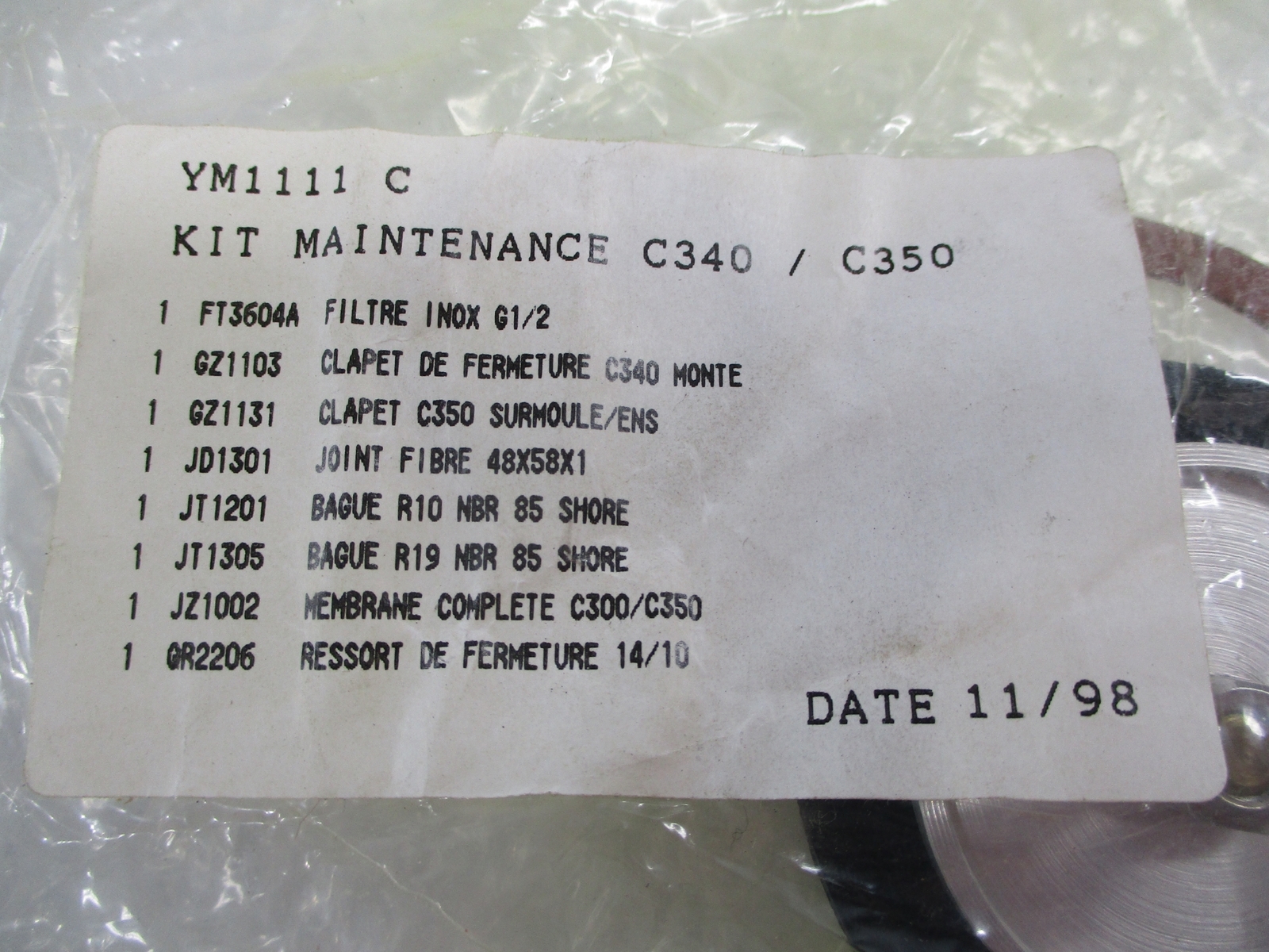 INDUSTRIAL SPARE YM1111-C KIT NSNP