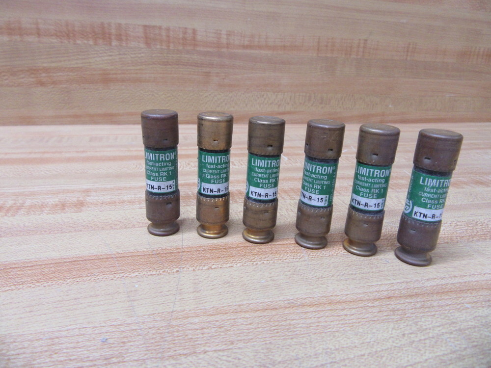 Limitron KTN-R-15 Bussmann Fuse Cooper KTNR15 Old Stock (Pack of 6)