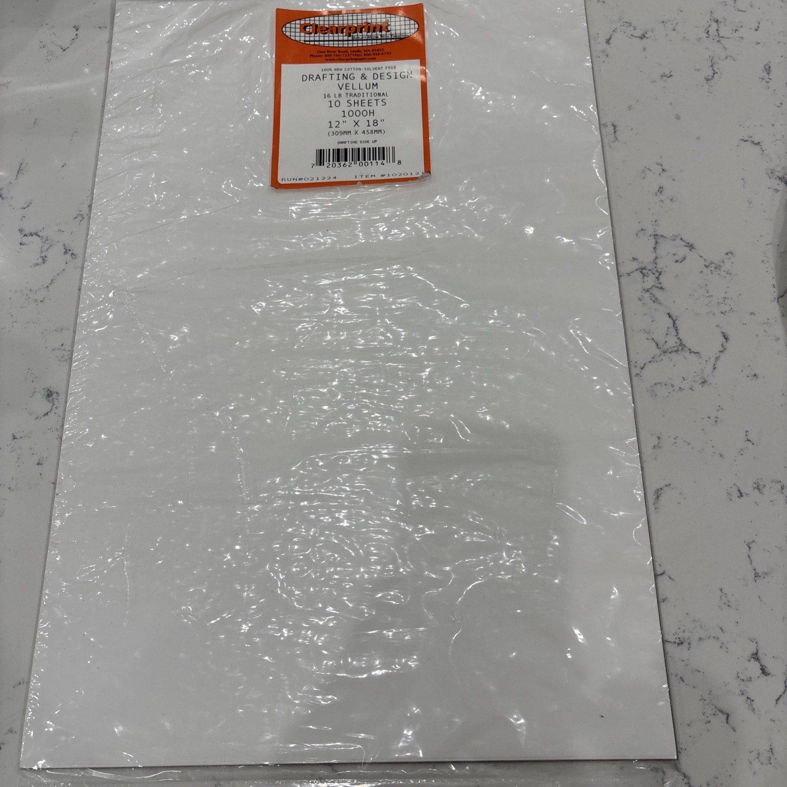 1000H Design Vellum Unprinted Sheet Pack 12×18 10 Sheets