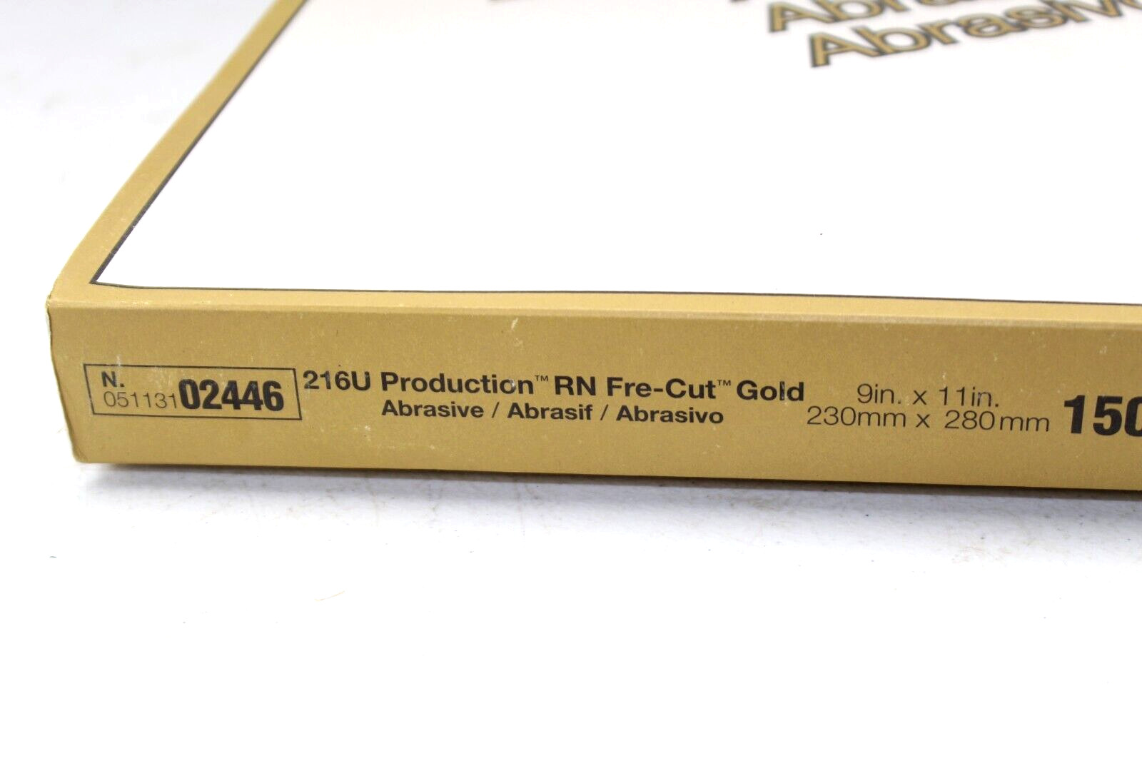 3M Production RN Pre-Cut Gold 216U P150A 02546 Abrasive Sandpaper 100 Sheets NOS