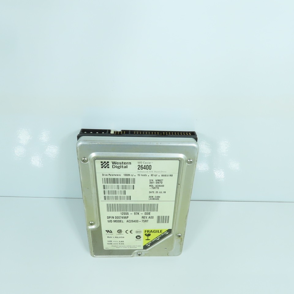 Western Digital AC26400-75RT Caviar 26400 Enhanced IDE Hard Drive Rev .A00