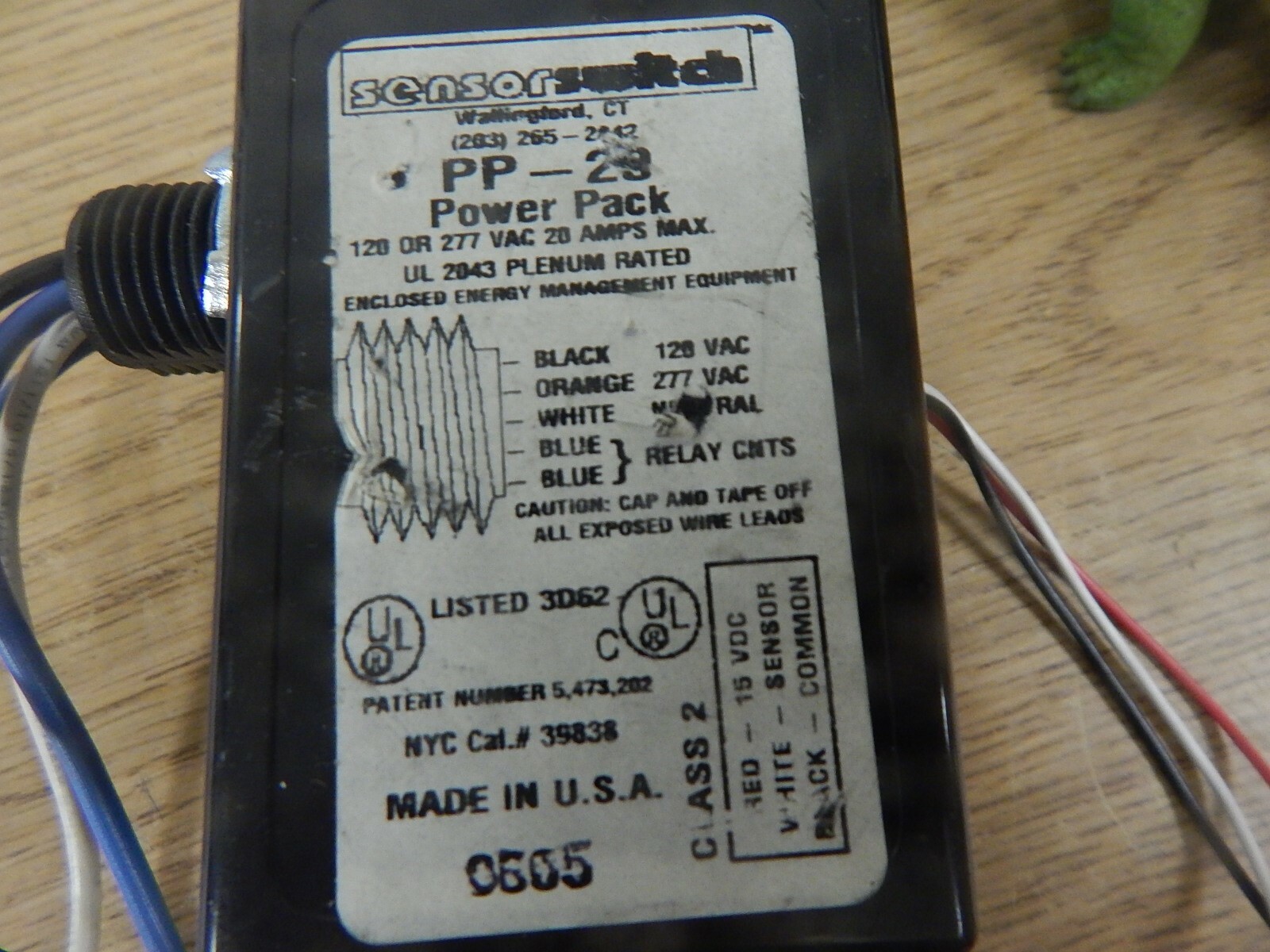 Sensor Switch PP-23 Power Pack 120/277VAC 20A 0605 39838 *FREE SHIPPING*