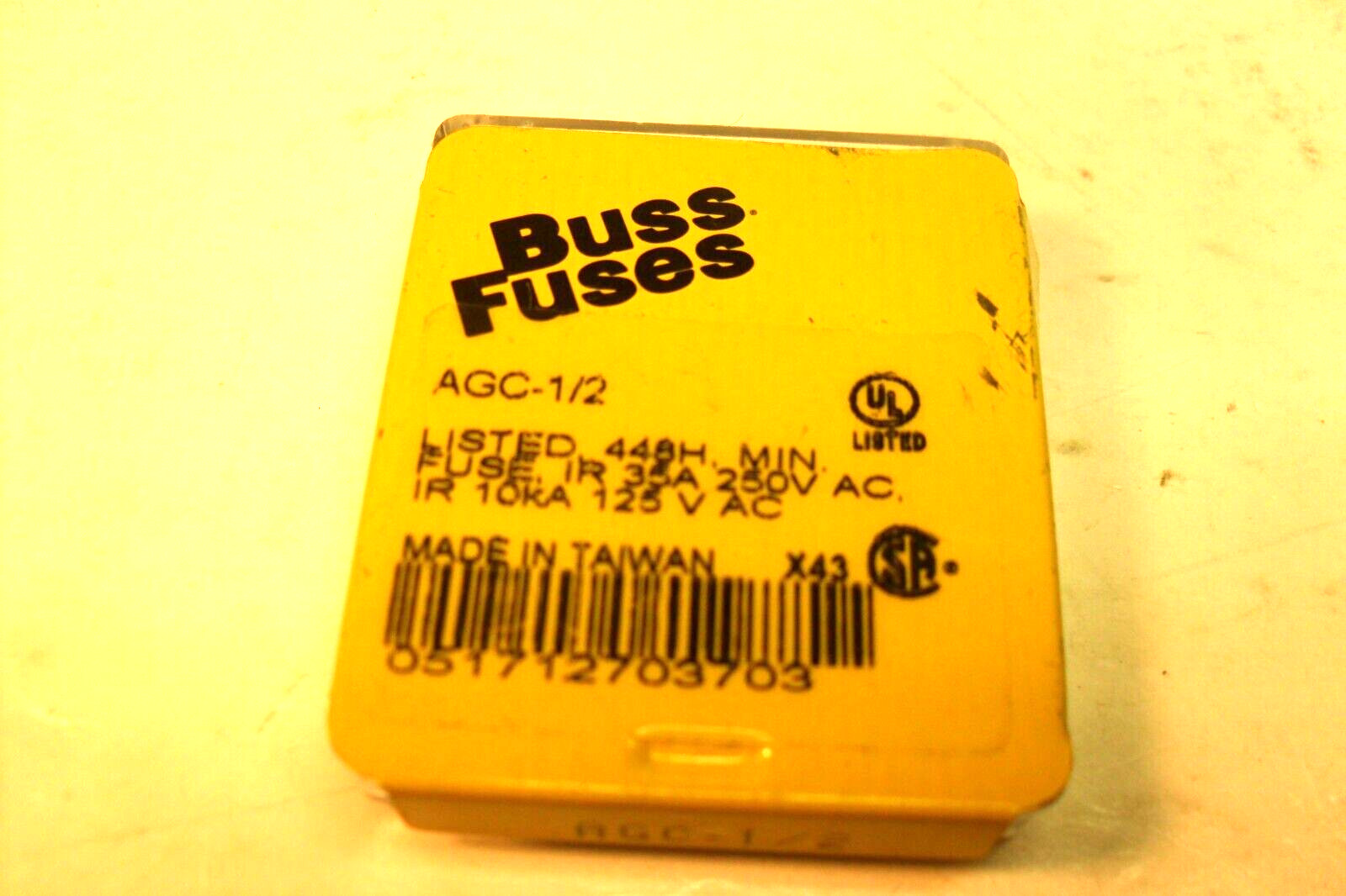 qty 4 – Buss Fuses AGC-1/2 USA SELLER nib