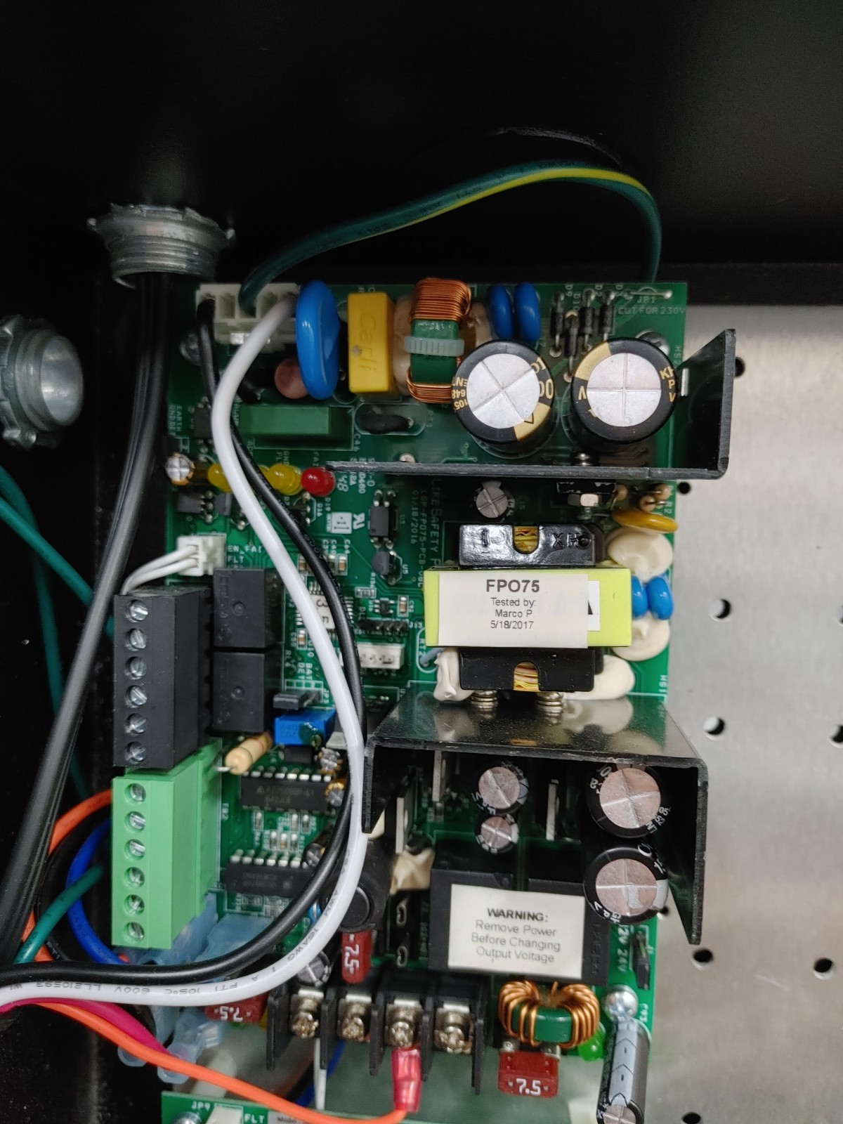 LIFESAFETY POWER FP075-D8PE2M Multi Output Power Supply Charger Enclosure