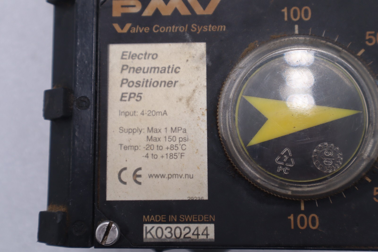 Dezurik P36 A Pneumatic Valve Analog Positioner Double Acting Actuators #K-1602