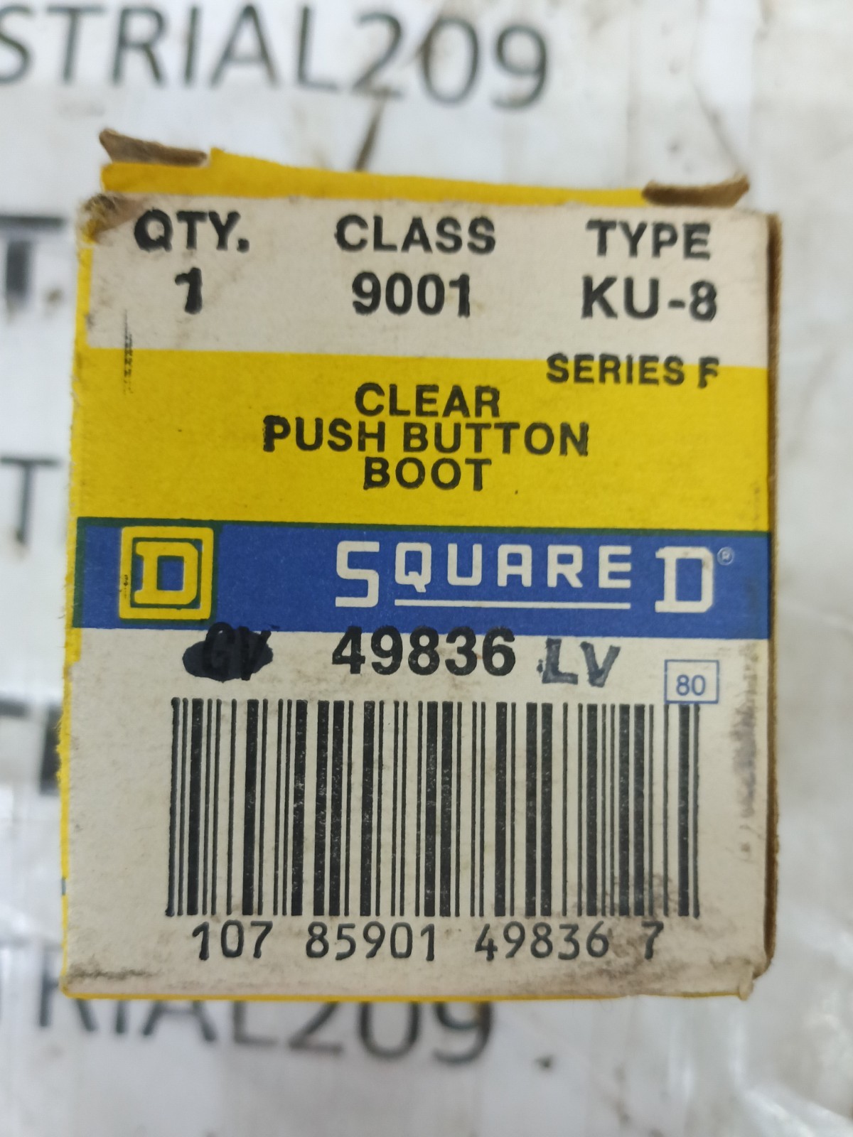 SQUARE D 9001 TYPE KU-8 CLEAR PUSH BUTTON