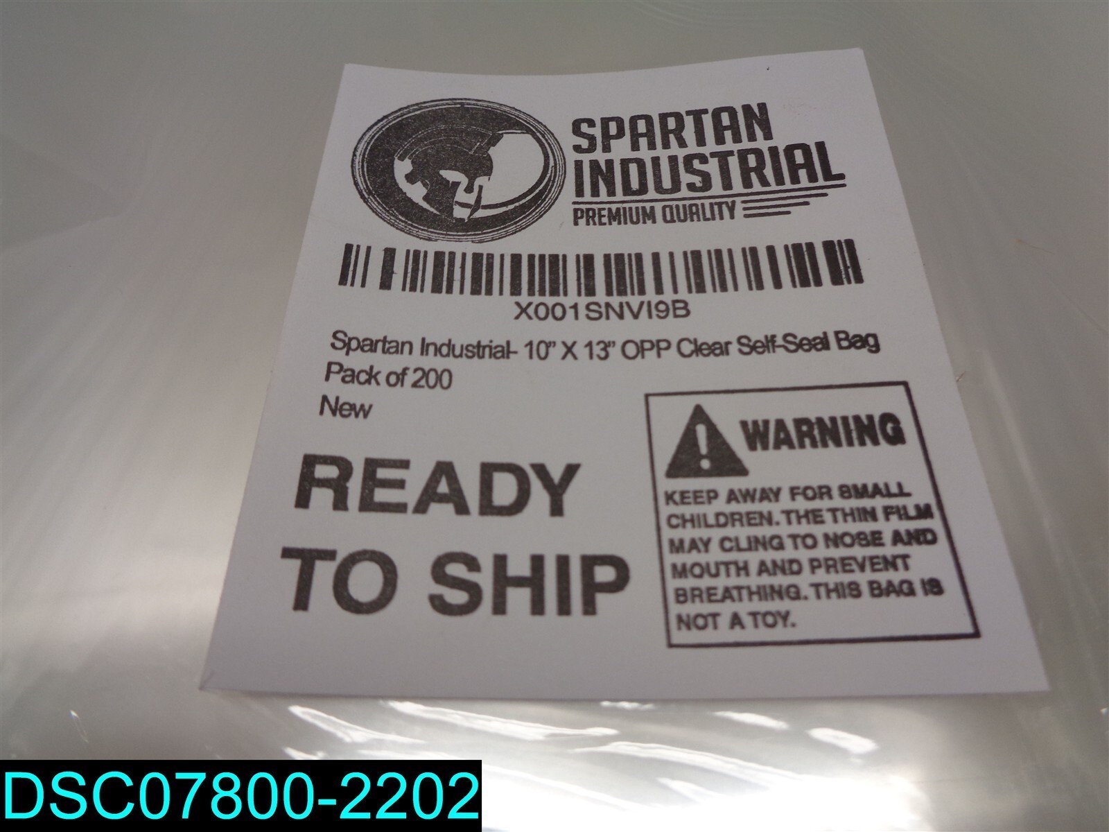 QTY=200: Spartan Industrial 10″X13″ Crystal Clear Resealable Polypropylene Poly