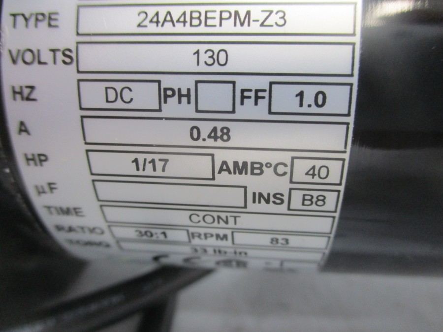BODINE 24A4BEPM-Z3 130V 0.48A NSMP