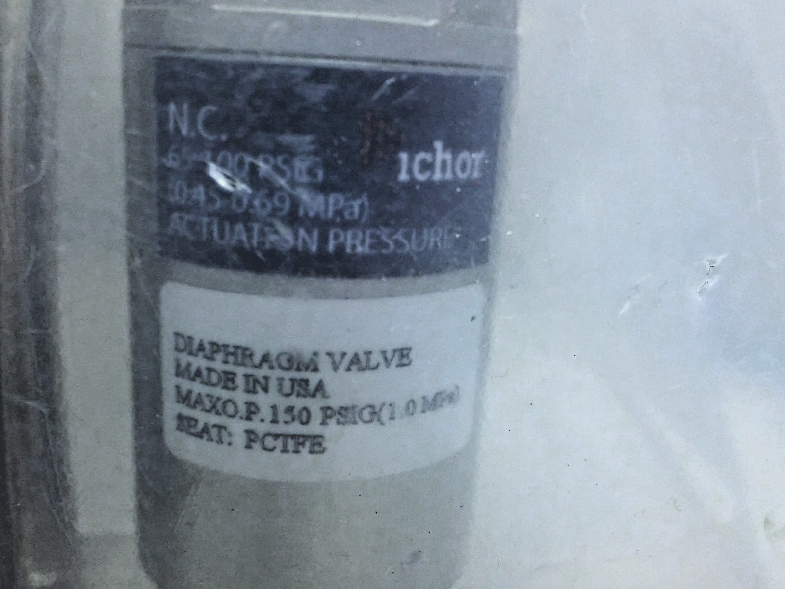 Lam Research 766-240402-413 Rev A ichor Diaphragm Valve Assy,65-100psig,Jp+9720