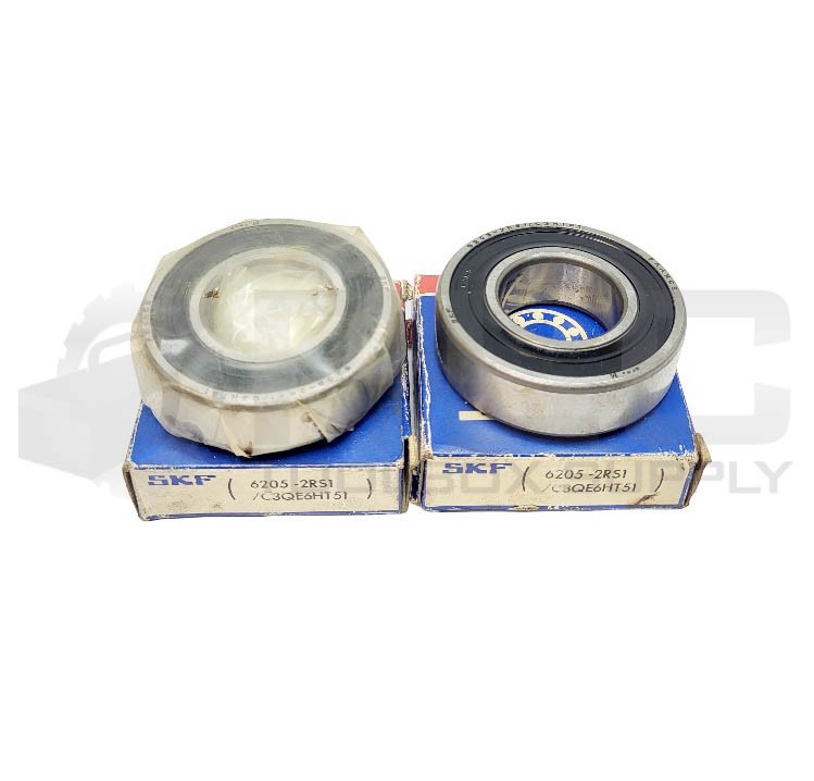NEW LOT OF 2 SKF 6205-2RS1/C3HT51 MACHINE BALL BEARING, DOUBLE SEALED