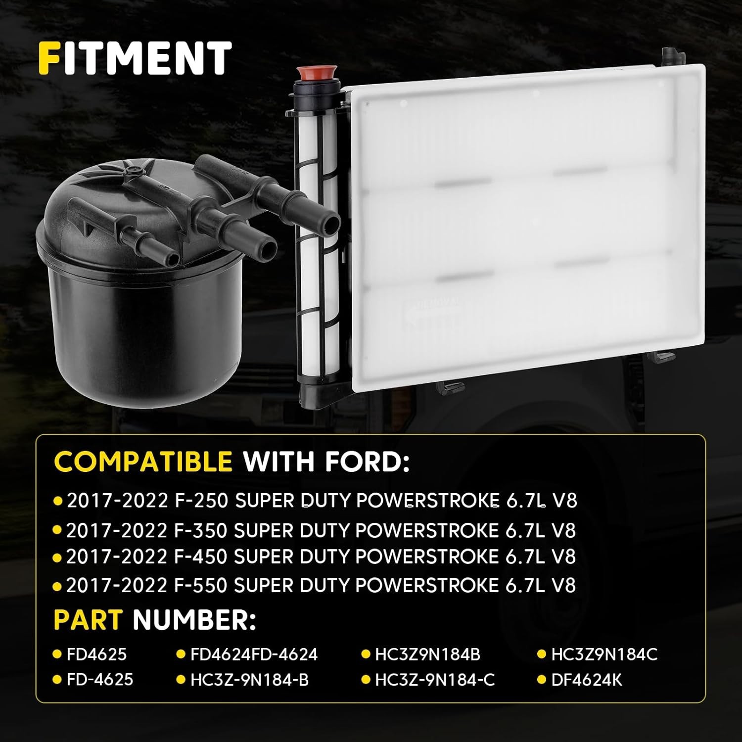 6.7 Powerstroke Fuel Filter FD4625 For 2017-2022 Ford F250 F350 F450 F550