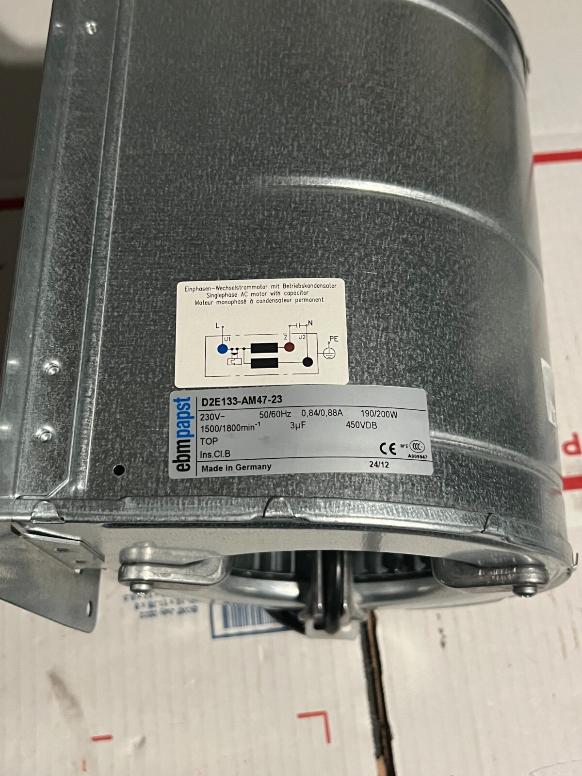 ebmpapst d2e133-am47-23 nos surplus no packaging