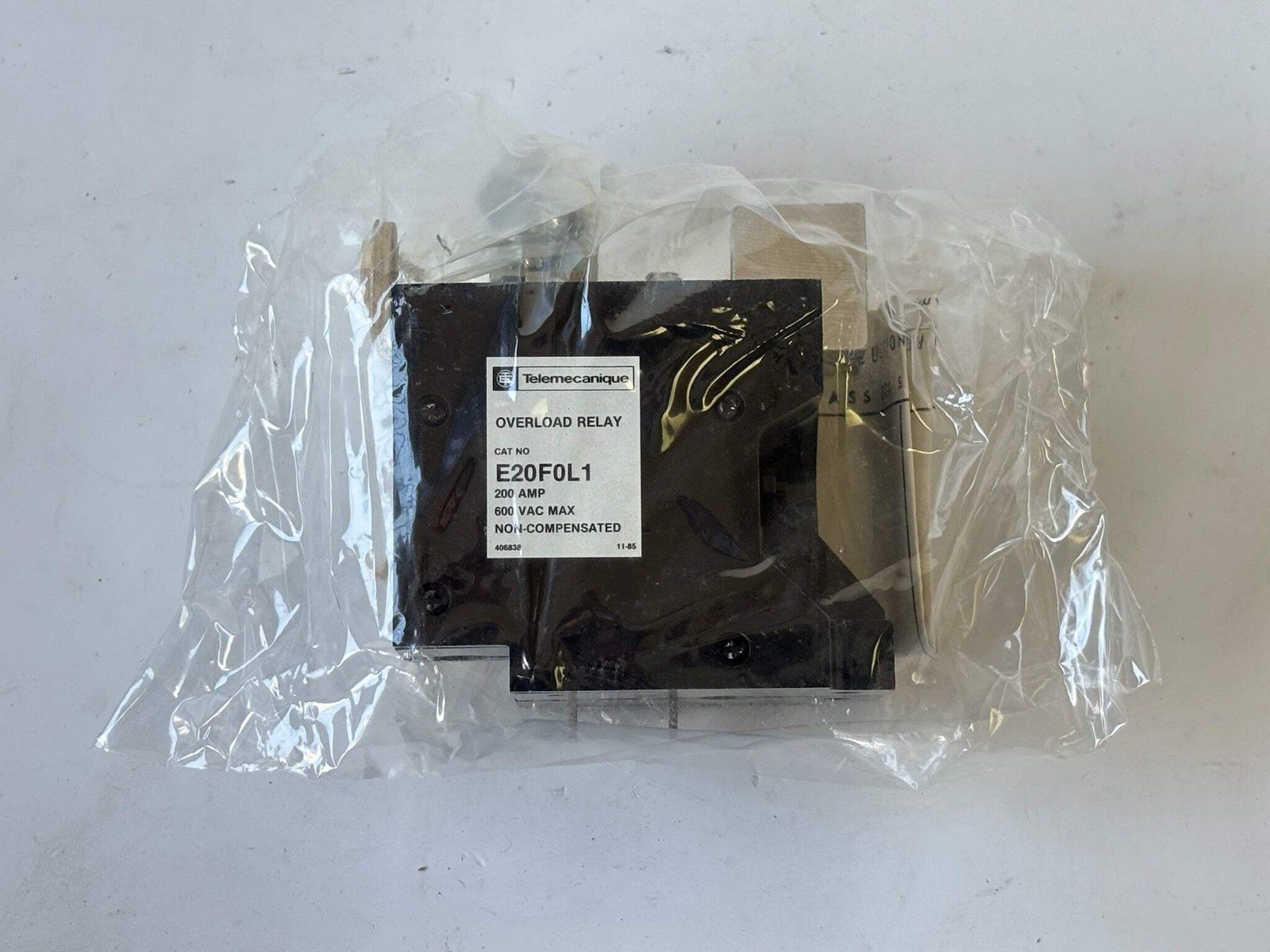 4PK Telemecanique E20F0L1 Size 4 Solid‑State Overload Relay Kit 85‑115 A 600 V