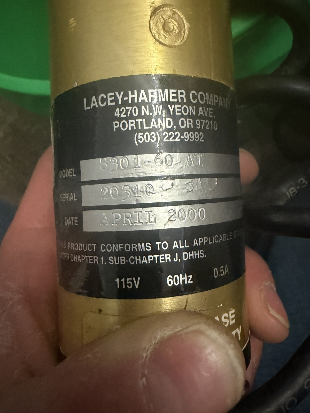 LACEY HARMER SUPPLY 8301-60-AI UNMP