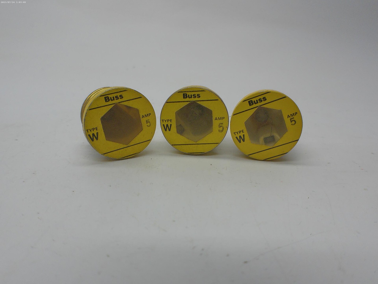 BUSSMANN TYPE W 5AMP FUSE LOT OF 3 NSNP