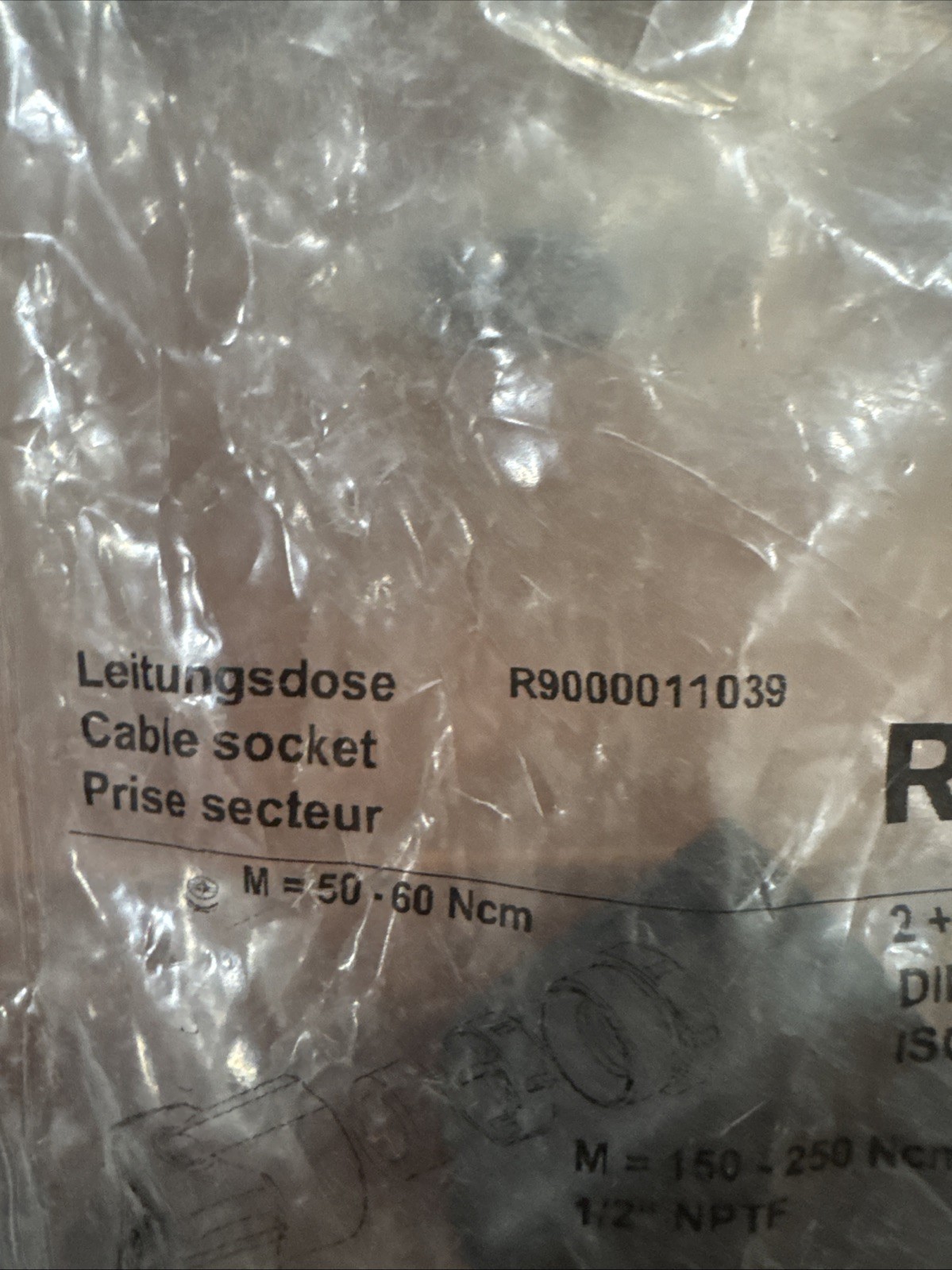Lot of 2 Rexroth Bosch R900011039 Plug-In Connector Cable Socket ISO 4400
