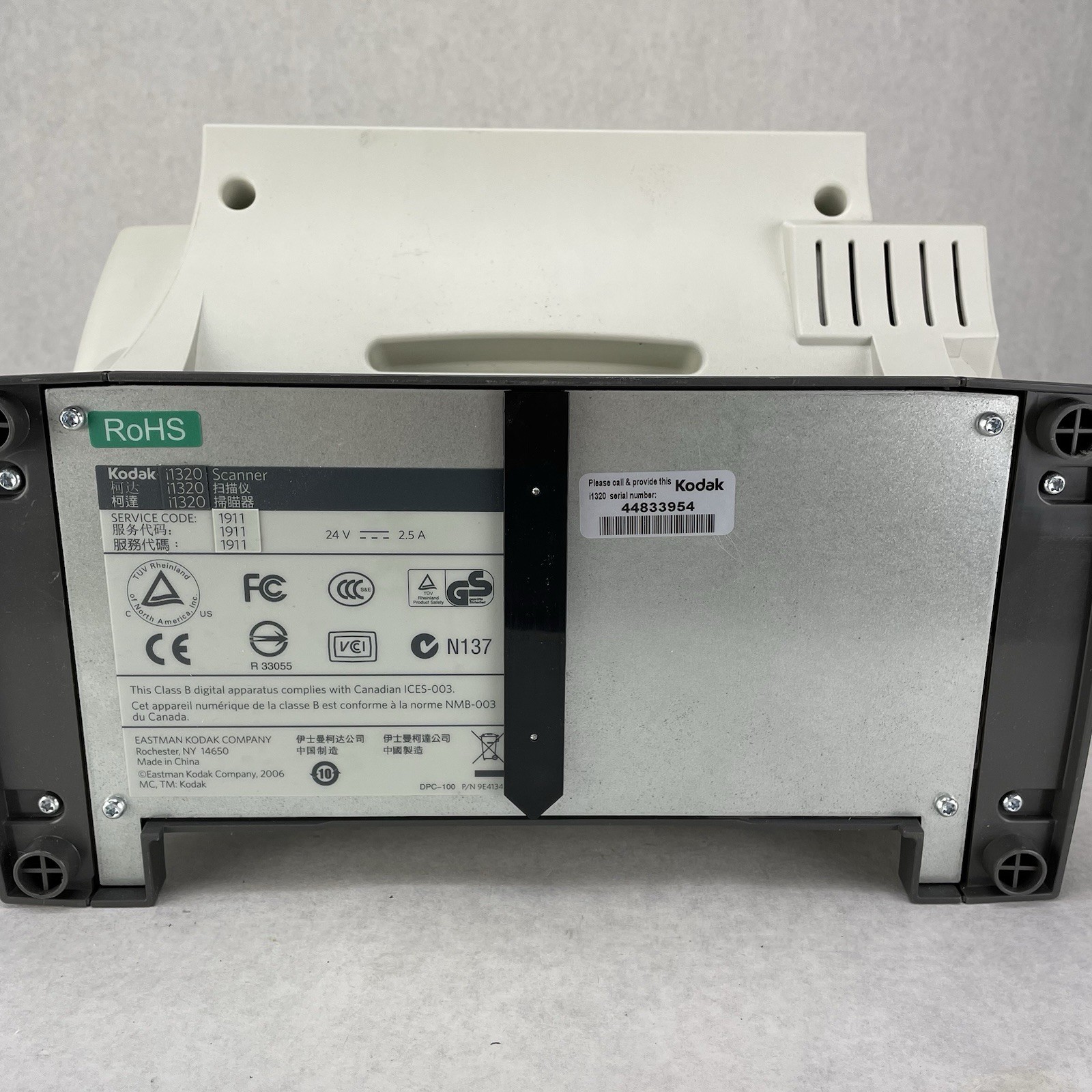 Kodak I1320 Plus Duplex Color Document Scanner Untested Parts or Repair