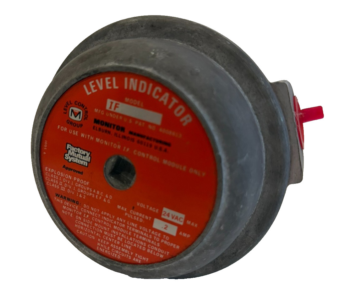NEW MONITOR MANUFACTURING MODEL IF LEVEL INDICATOR SWITCH 24VAC MAX