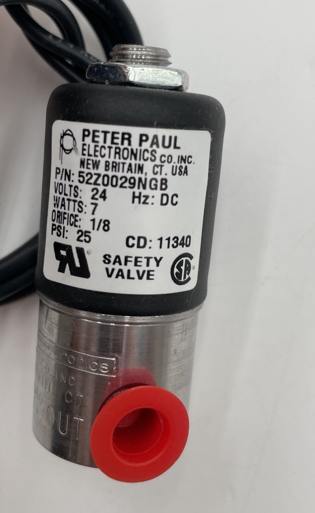 Peter Paul Electronics 24VDC 7W 1/8 25PSI Solenoid Valve 52Z0029NGB