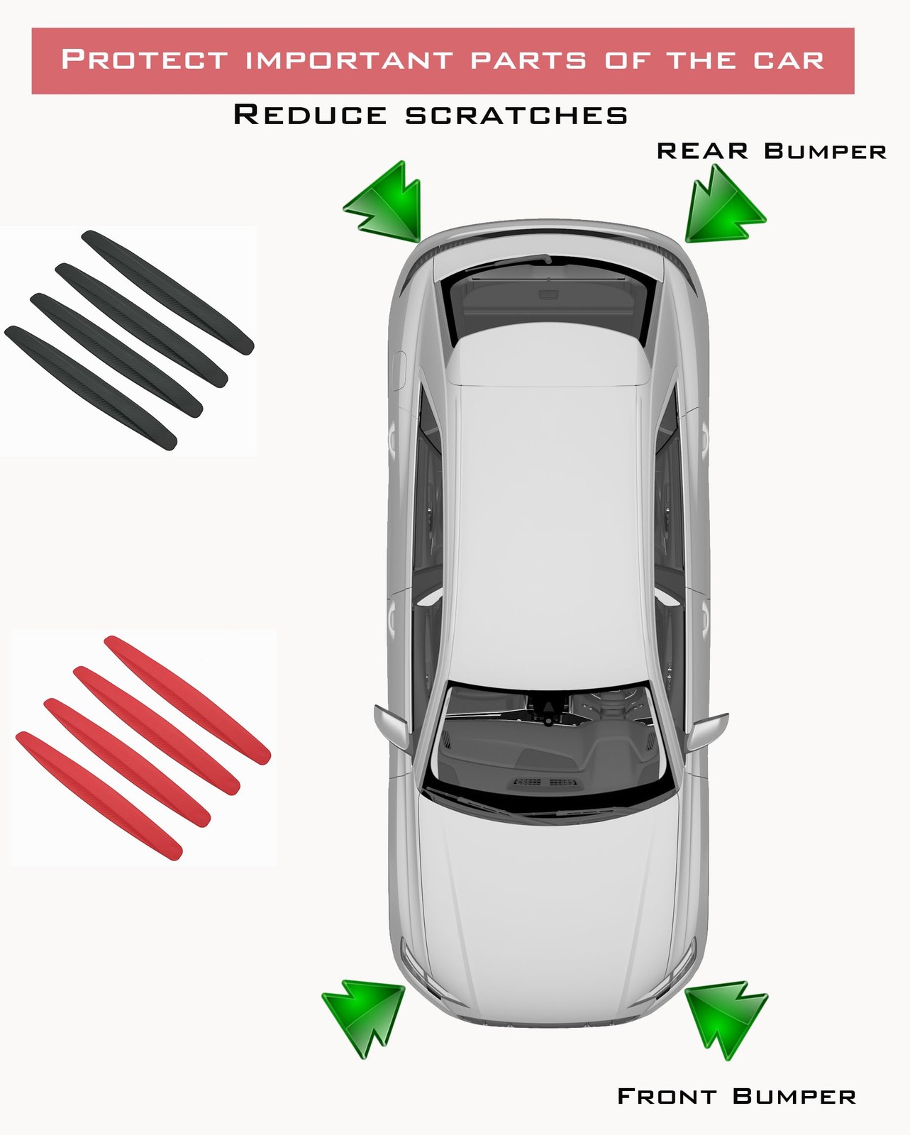 Protector de parachoques de coche protector universal para SUV delantero/trasero