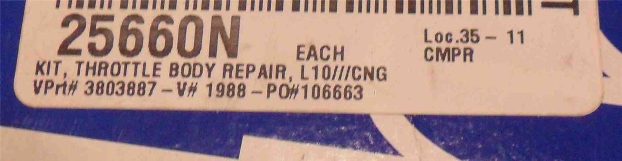 Genuine Cummins 3803887 Throttle Body Repair Kit New