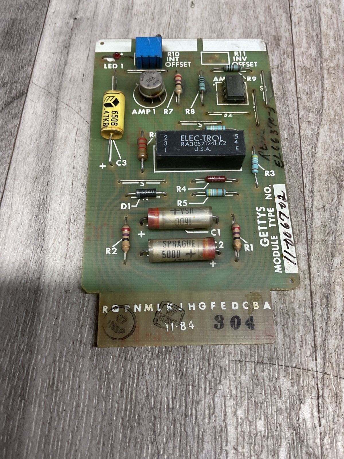 Gettys Control Boards 11-0067-102 *FREE SHIPPING* #4111B46