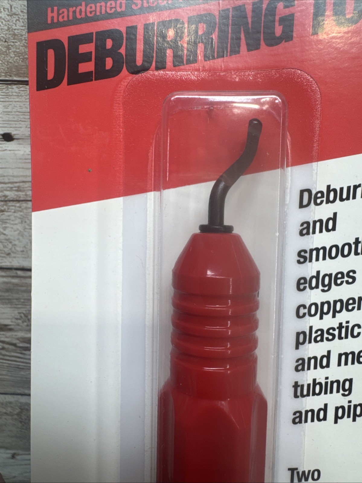Mill-Rose Plastic Metal Deburring Tool Black Red with 2 Replacement Blades 70415