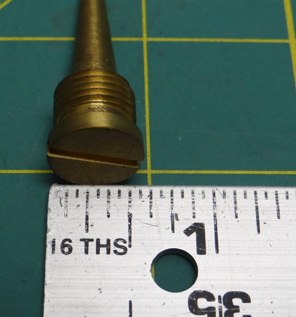 Alfa Laval Plug Distribution Copper Alloy Machine Thread Plug, 1-11/16″ Long