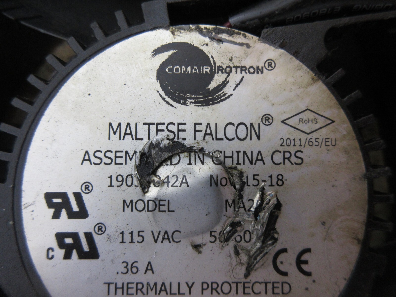 COMAIR ROTRON MALTESE FALCON MA2B3 002749 1903C42A HARDINGE COBRA 42 CNC LATHE