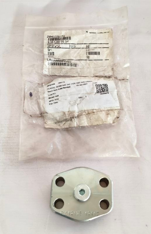 NOV 204115 BLIND FLANGE SAE 3/4″ FOR 165T AHC CRANE 20411571 *NEW* FAST SHIPPING